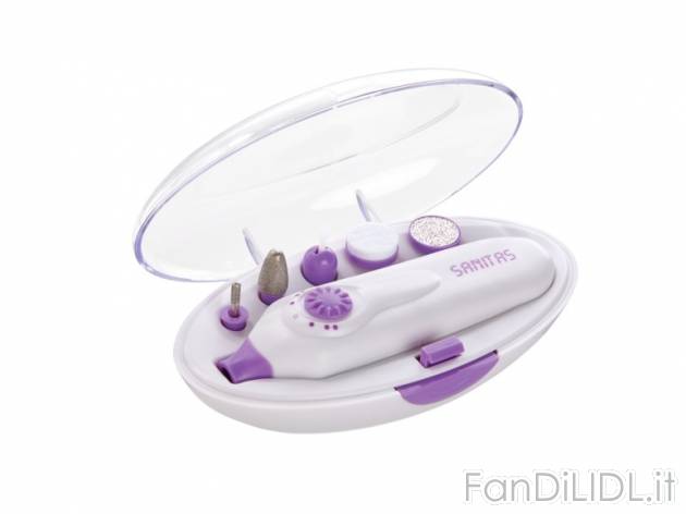 Set manicure-pedicure Sanitas, prezzo 6,99 &#8364; per Al set 
- 2 velocit&agrave; ...