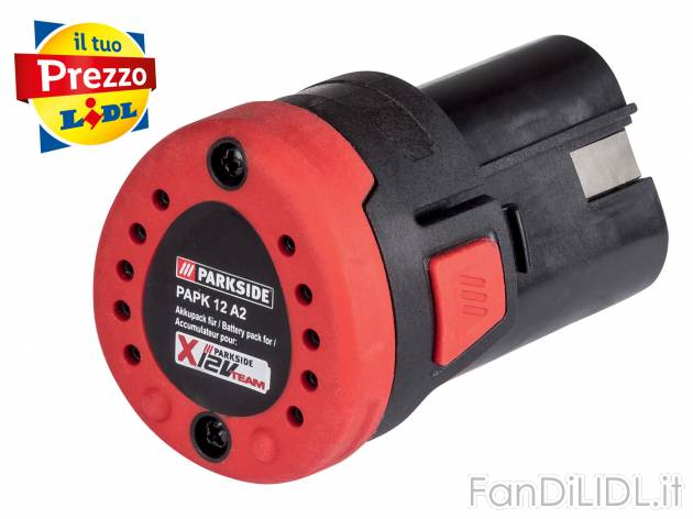 Batteria 2 Ah Parkside, le prix 11.99 € 
- Tipo: ioni di litio
- Tensione nominale: ...