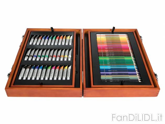 Valigetta per dipingere e colorare Crelando, le prix 34.99 &#8364; 
- 4 pennelli, ...