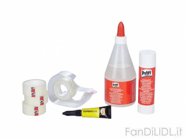 Colla o nastro adesivo , prezzo 1,49 &#8364; per Alla confezione 
A scelta ...