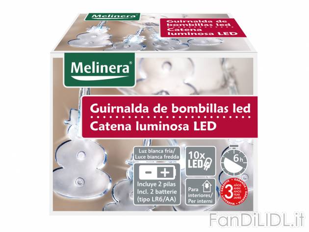 Catena luminosa LED Melinera, le prix 2.99 &#8364; 
- Funzionamento a batteria ...