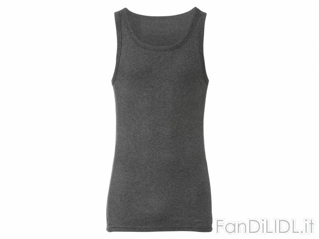 Canotta da uomo Livergy, prezzo 7.99 € 
3 pezzi, Misure: M-XL 
- In puro cotone
Taglie ...