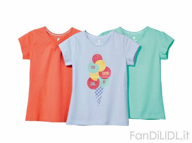 T-shirt da bambina Lupilu, prezzo 4,99 &#8364; per Alla confezione 
- In morbido ...
