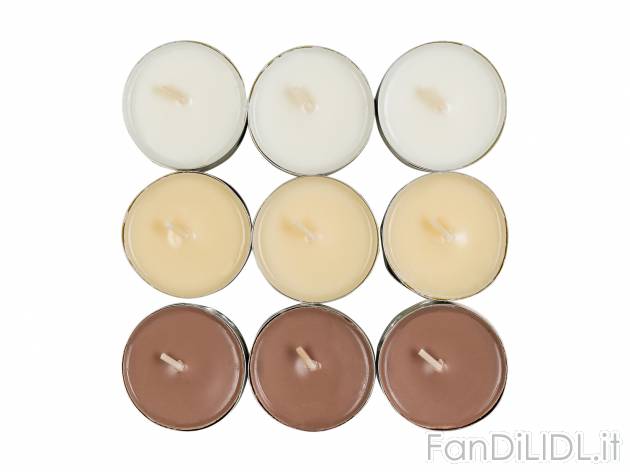 Set candeline profumate Melinera, prezzo 1.99 &#8364;  
6 o 18 pezzi
Caratteristiche