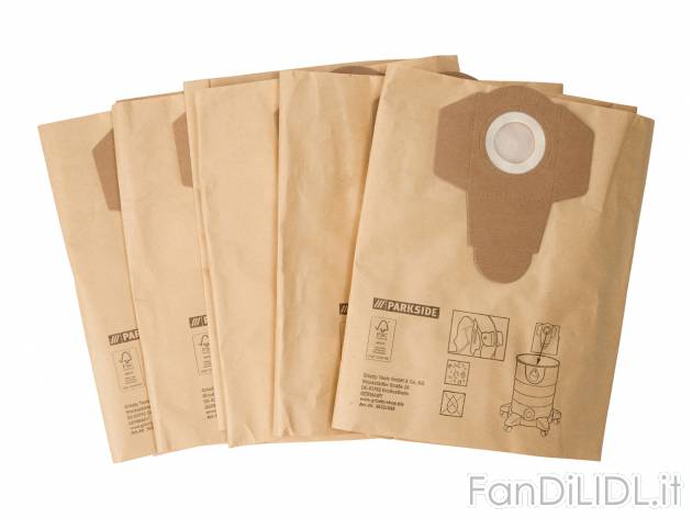 Sacchetti filtranti per aspirapolvere-liquidi Parkside, prezzo 8.99 € 
10 pezzi ...