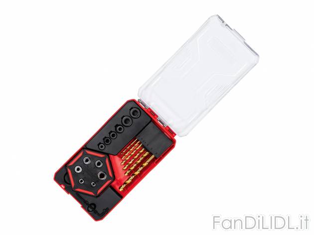 Set punte da trapano con sagoma di foratura Parkside, prezzo 9.99 € 
14 pezzi ...