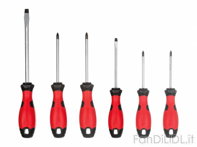 Set cacciaviti Powerfix, prezzo 6.99 € 
6 pezzi 
- Con punta magnetica
- In ...