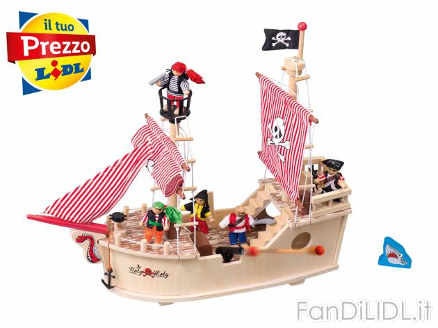 Set casa delle bambole o galeone dei pirati, in legno Playtive Junior, prezzo 24.99 ...