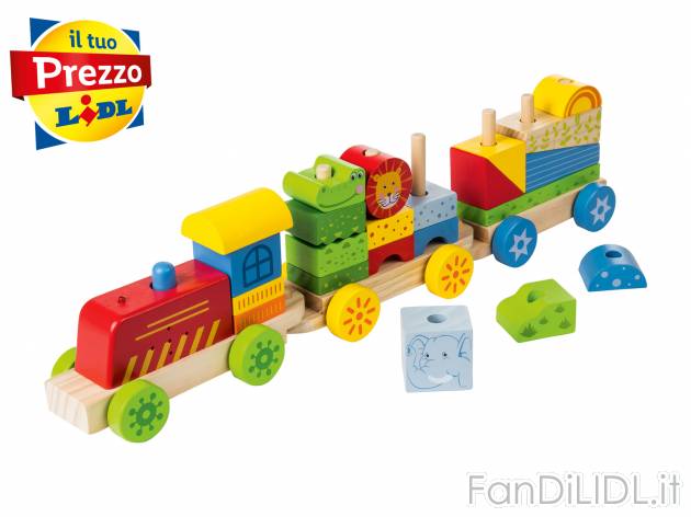 Pista per biglie, arca di Noè o trenino con costruzioni in legno Playtive Junior, ...