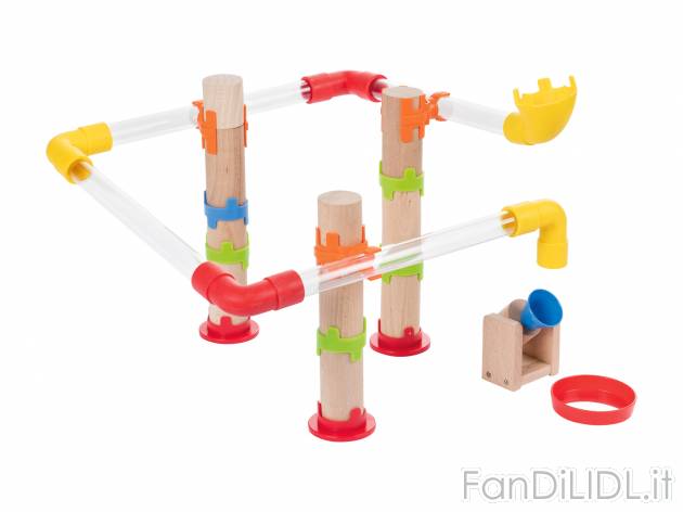 Pista per biglie in legno Playtive Junior, prezzo 14.99 &#8364; 
- 6 biglie ...