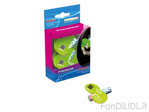 Farfalline XP Pyrogiochi, prezzo 2.99 €  
12 pezzi
Caratteristiche