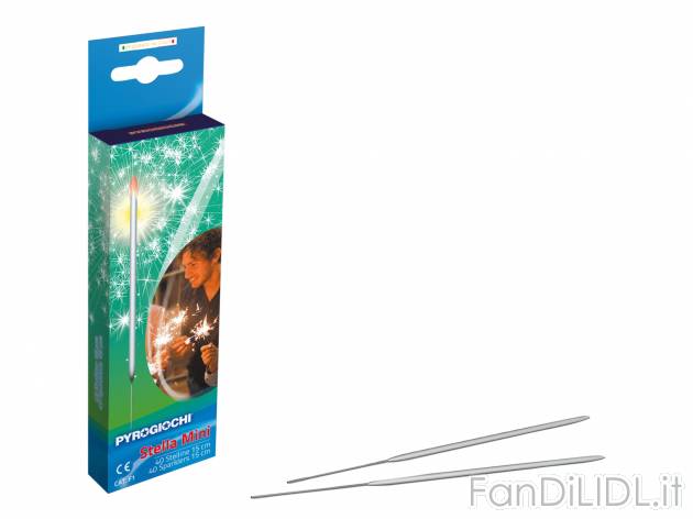 Stella MINI Pyrogiochi, prezzo 1.99 &#8364;  
40 pezzi
Caratteristiche