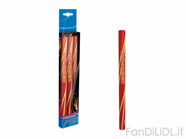 Bengala MAXI Pyrogiochi, prezzo 3.99 &#8364;  
3 pezzi
Caratteristiche
