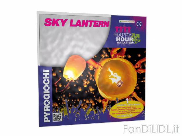 Lanterna volante bianca Pyrogiochi, prezzo 1.99 &#8364;  
1 pezzo
Caratteristiche