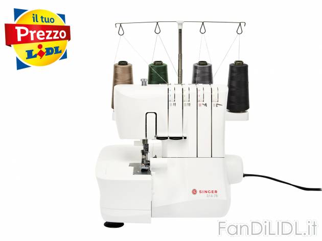 Tagliacuci Singer S14-78, prezzo 179.00 € 
- Cuce, rifinisce e ritaglia
- 12 ...
