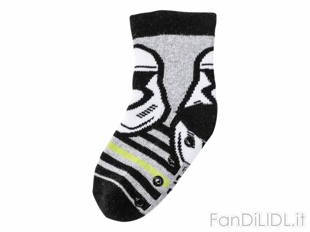 Calze antiscivolo da bambino Star-wars, prezzo 2.99 € 
2 paia - Misure: 23-38
Taglie ...