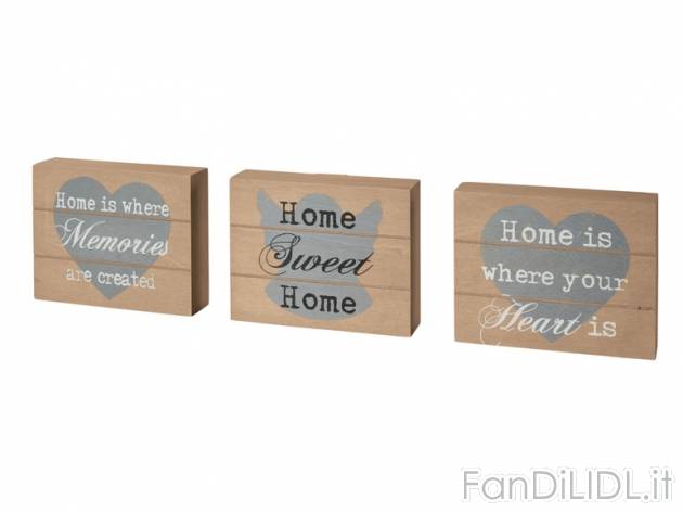 Decorazioni in legno per la casa Melinera, prezzo 4,99 &#8364; per Alla confezione ...