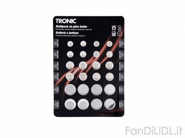 Batterie a bottone Tronic, prezzo 2,99 &#8364; per Alla confezione 
- Per bilance, ...