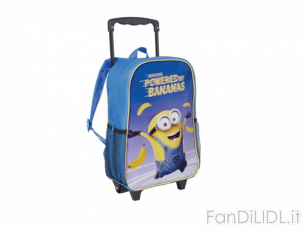 Zaino trolley per bambini &quot;Frozen, Minnie, Spiderman, Minions&quot; ...
