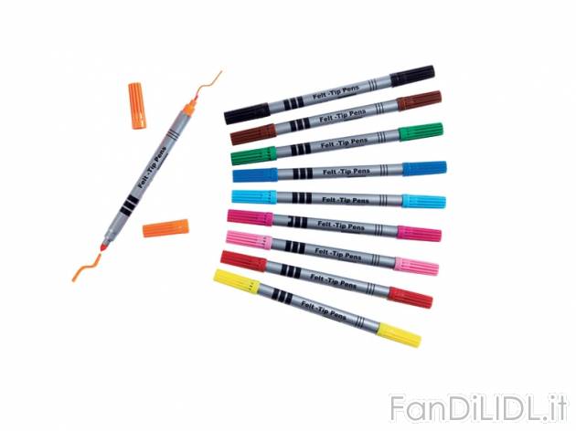 Pennarelli a doppia punta , prezzo 1,29 &#8364; per Alla confezione 
- Colori ...