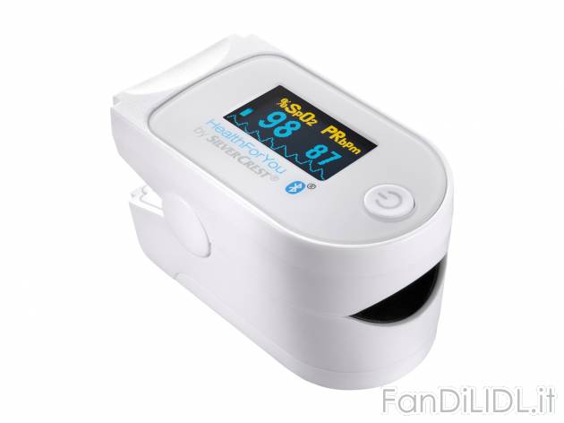 Pulsossimetro HealthForYou Silvercrest, prezzo 24.99 € 
Con App 
- Rileva la ...