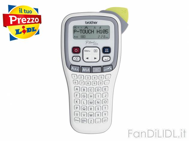 Etichettatrice P-touch Brother, prezzo 19.99 &#8364; 
- 3 dimensioni font oltre ...