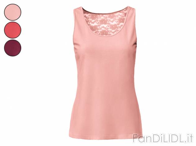 Canotta da donna con pizzo Esmara Lingerie, prezzo 9.99 &#8364; 
3 pezzi - Misure: ...