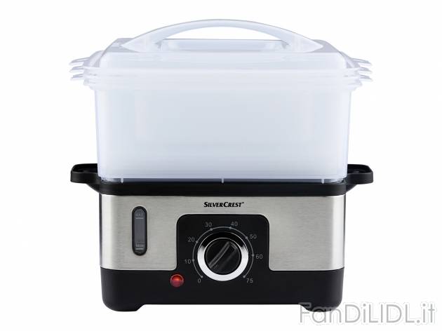 Vaporiera elettrica Silvercrest Kitchen Tools, prezzo 29.99 &#8364; 
- 3 inserti ...