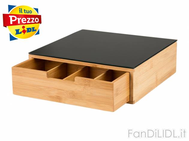 Box con cassetto organiser Ernesto, prezzo 12.99 &#8364; 
- In bamb&ugrave; ...