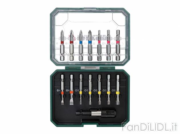 Set bit per trapano avvitatore Parkside, prezzo 9.99 € 
15 o 32 pezzi
Caratteristiche

- ...