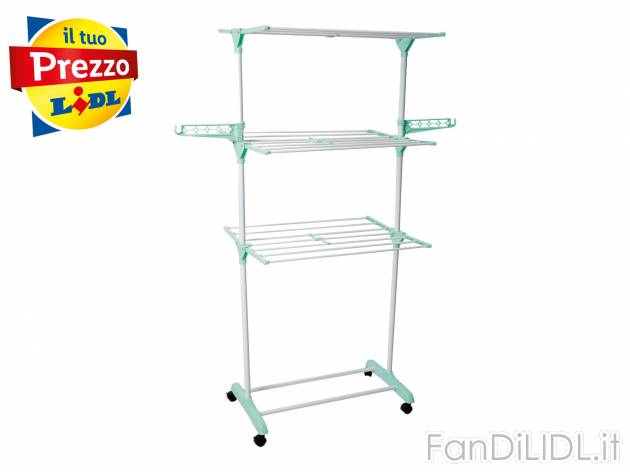 Stendibiancheria a torre AquaPur, prezzo 17.99 € 
- 2 porta appendini orientabili ...