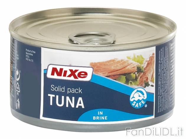 Tonno al naturale , prezzo 1,11 &#8364; per 150 g (sgocc.), € 7,40/kg (sgocc,) EUR.