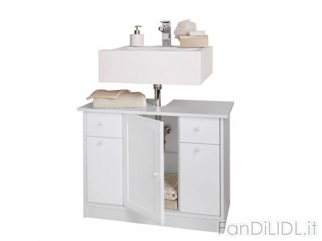 Mobiletto sottolavabo bianco o color quercia , prezzo 44,99 &#8364; per Alla ...