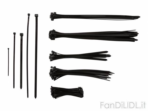 Fascette fermacavo nere, bianche o fluorescenti Parkside, prezzo 2.99 € 
250 ...