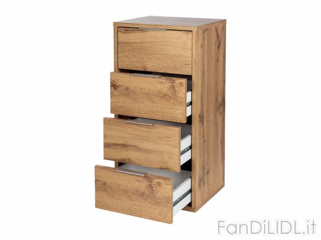 Cassettiera Livarno Living, prezzo 59.00 € 
Color rovere 
- 4 cassetti
- Materiale ...