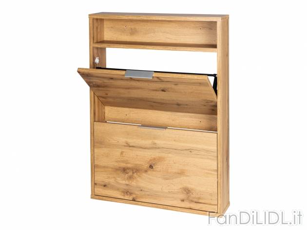 Scarpiera Livarno Living, prezzo 39.99 € 
Color rovere 
- Scomparti a ribalta ...