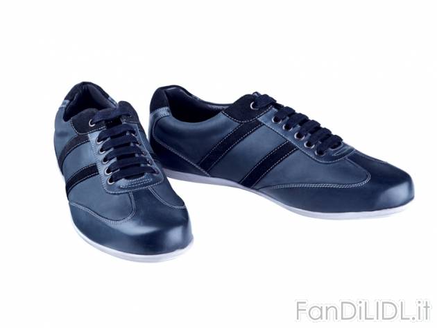 Sneaker da uomo Livergy, prezzo 29,99 &#8364; per Al paio 
- In pelle 
- Con ...