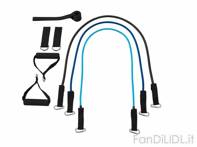 Set fasce elastiche, corda per saltare, maniglie per flessioni o Balance Board Crivit, ...