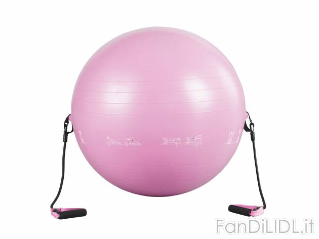 Palla morbida per ginnastica Crivit, prezzo 7.99 € 
- Con 2 fasce fitness staccabili ...