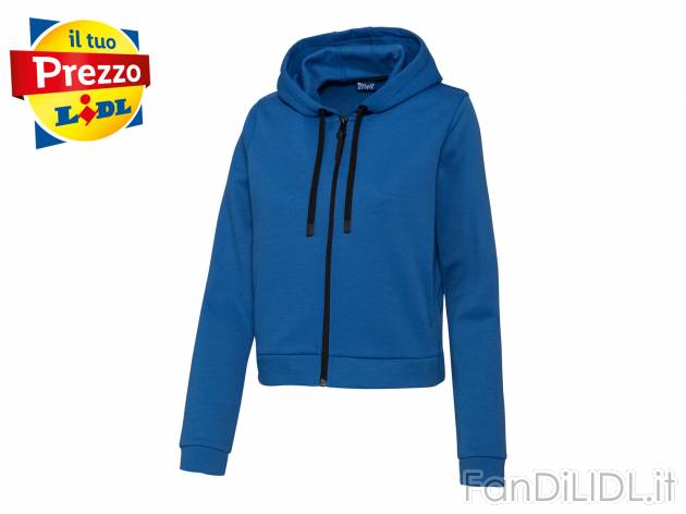 Felpa da donna Crivit, prezzo 9.99 € 
Misure: S-L 
- Con cappuccio e cordoncino
Prodotto ...
