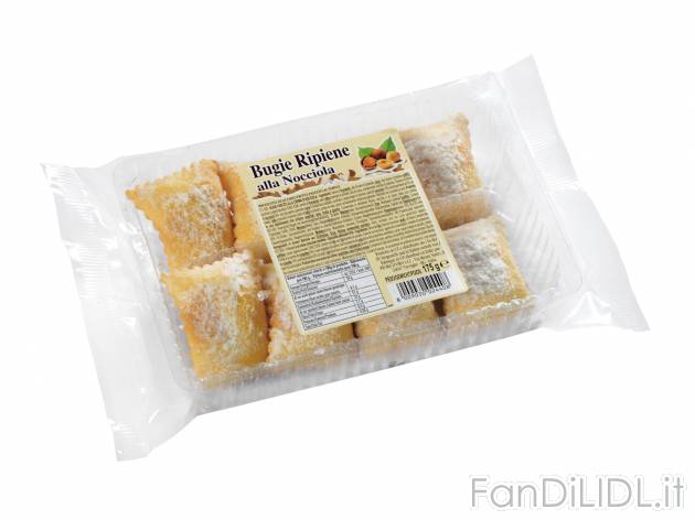 Bugie ripiene alla nocciola , prezzo 1.59 €
