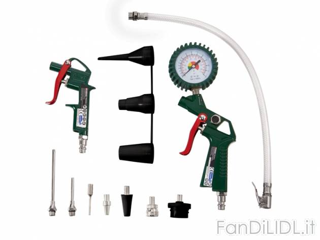 Set accessori per compressore Parkside, prezzo 12,99 &#8364; per Al set 
- Utilizzo ...