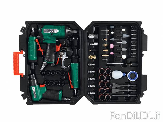 Set accessori per compressore Parkside, prezzo 69.00 € 
Set completo 71 pezzi ...