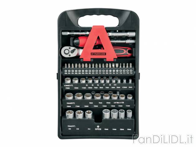 Set chiavi a bussola Parkside, prezzo 19.99 €  
61 pezzi
Caratteristiche

- VPA GS