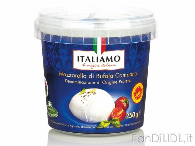 Mozzarella di Bufala campana DOP Italiamo, prezzo 2,49 &#8364; per 250 g, € ...