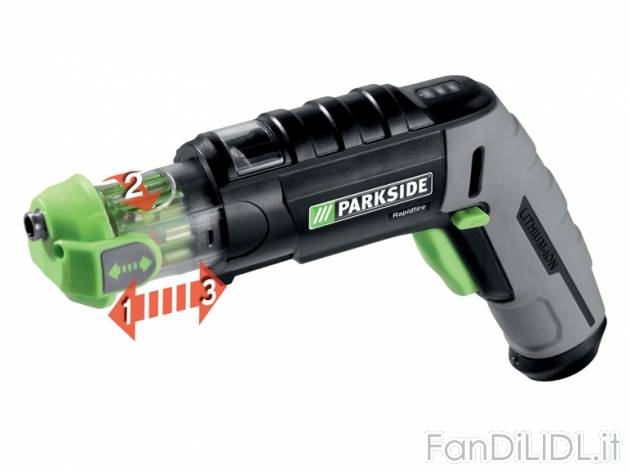 Avvitatore ricaricabile a pistola Parkside, prezzo 19,99 &#8364; per Alla confezione ...