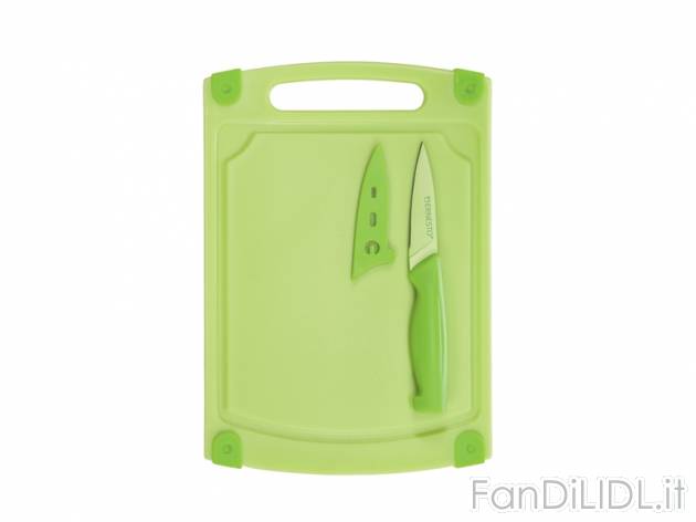 Tagliere con coltello Ernesto, prezzo 4,99 &#8364; per Alla confezione 
- Lama ...