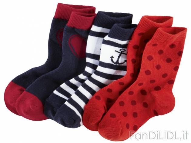 Calze per bambini, 3 paia Lupilu, prezzo 2,49 &#8364; per Alla confezione 
- ...