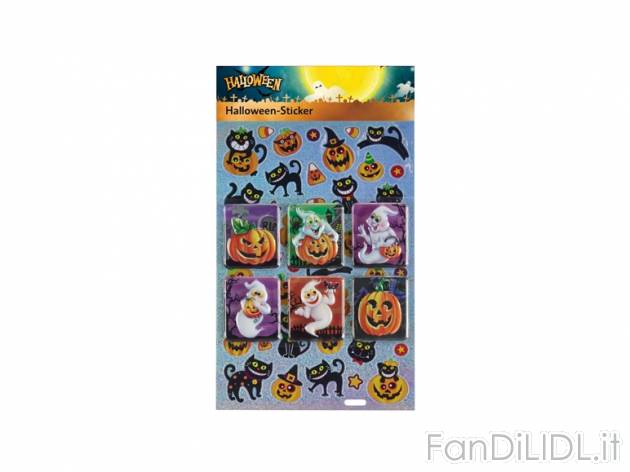 Adesivi fluorescenti o 3D per Halloween , prezzo 1,99 &#8364; per Alla confezione ...