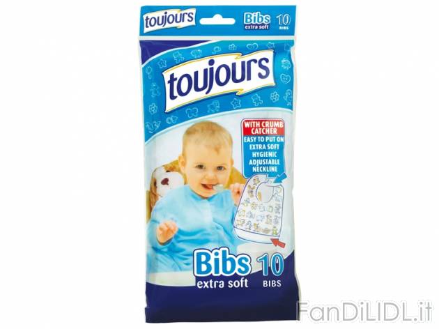 Bavaglini monouso per neonati , prezzo 1,29 &#8364; per 10-pezzi-confezione ...